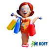 Sarah shoppend huren opblaasbare pop Sarah shoppend 4 meter
